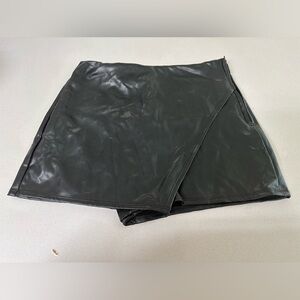 Altar'd State Black Faux Leather Skort